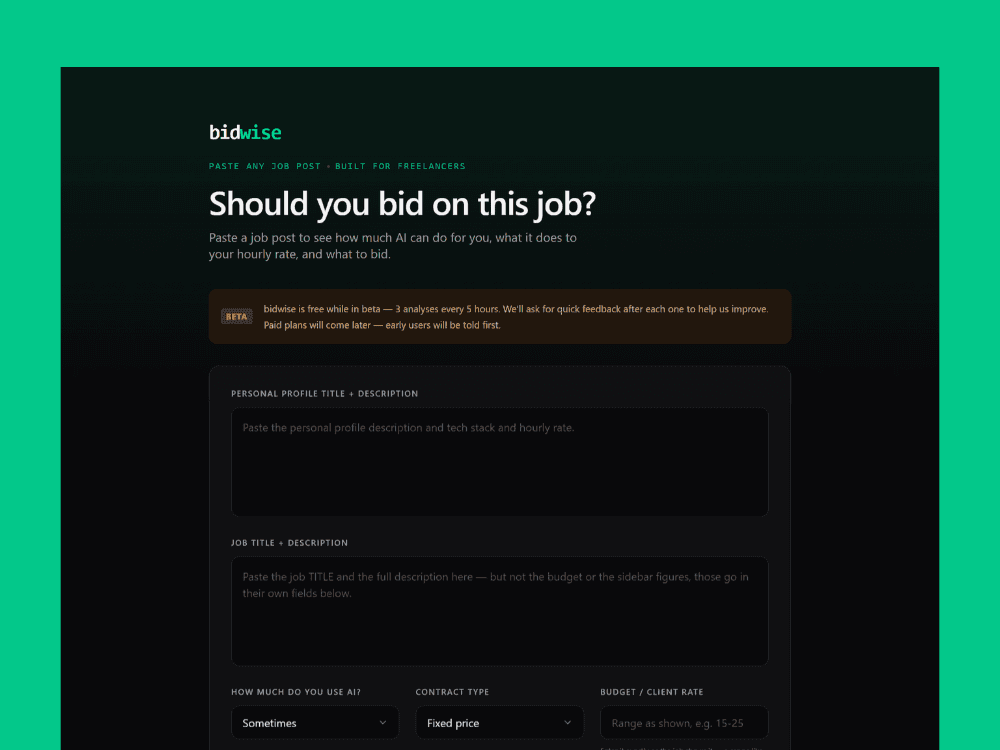 Bidwise - SaaS Web App project preview