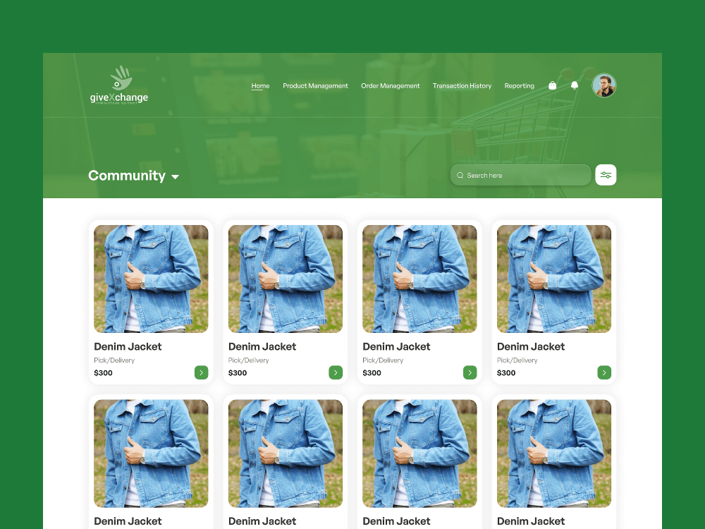 giveXchange - Web App project preview