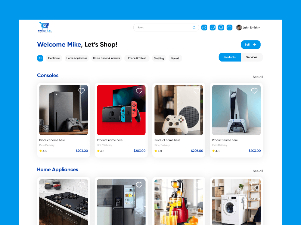 Markettoll - Web App project preview